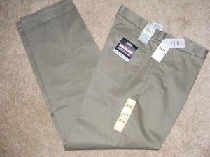 NWT $58 DOCKERS signature khaki olive pants 34/34 classic fit flat front - Picture 1 of 7