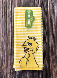 Sesame Street 2 strofinacci cucina BIG BIRD & OSCAR a righe 18”X28” - Foto 1 di 8