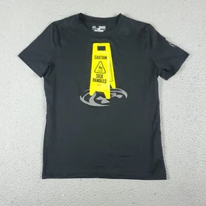 Under Armour T Shirt Boys Size Medium Black Heatgear Casual Short Sleeves Kids - Picture 1 of 9