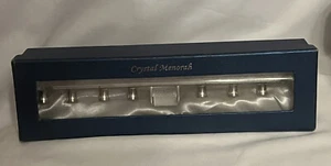 Crystal Menorah With Metal Candle Cups - Picture 1 of 8