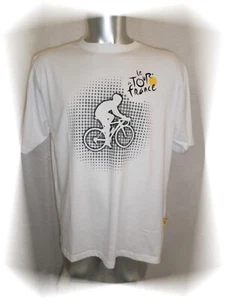 T-shirt Blanc Noir Jaune Tour de France Taille XXL Neuf - Imagen 1 de 3