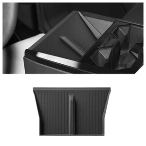 Black Center Console Wireless Charger Silicone Pad for Tesla Cybertruck 2024 - Picture 1 of 10