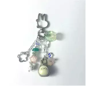 My Neighbor Totoro Bell Ring Charm Key Pouch borsa borsa bianca regalo studio Ghibli - Foto 1 di 3