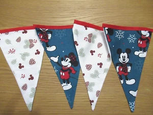 Mickey Mouse. Christmas Fabric Bunting. Handmade.  Party, decoration, Home. Gift - Picture 1 of 5