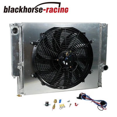 2 Row Aluminum Radiator+Fan Shroud Kit For 1992-1999 BMW E36 323i 325i 328i MT - Image 1 of 4