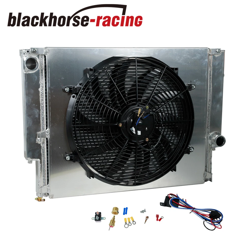 2 Row Aluminum Radiator+Fan Shroud Kit For 1992-1999 BMW E36 323i 325i 328i MT - Image 1 of 4