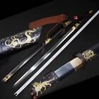 Épée chinoise KUNGFU Lucky Beast Tang JIan lame en acier pliée tranchante gaine en ébène