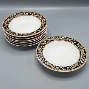 Villeroy & Boch Intarsia Rimmed Cereal Bowls 8" - Set of 7 - FREE USA SHIPPING - Picture 1 of 13