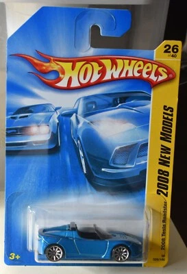 HOT WHEELS 2008 FE 2008 TESLA ROADSTER BLUE 26/40 NEW - Image 1 of 4