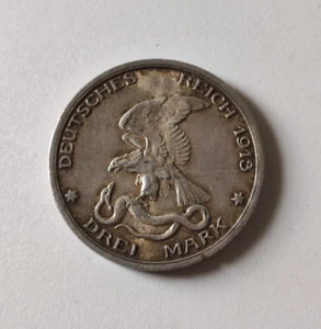 PRUSSE - Monnaie 3 MARK 1913 Wilhelm II - Picture 1 of 2