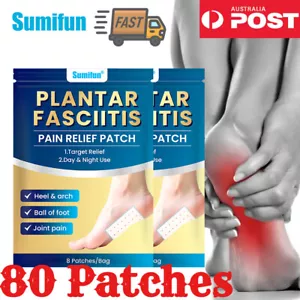 80 Patches Plantar Fasciitis Pain Relief Patches Herbal Target Reliving Plaster - Picture 1 of 12