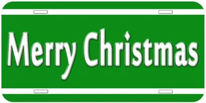 Placa de licencia de auto con etiqueta verde novedad verde feliz Navidad - Imagen 1 de 3