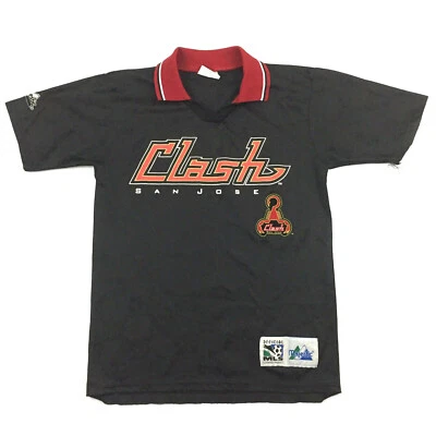 Vtg 90s San Jose Clash Youth Soccer Jersey MLS Majestic Made USA Boys Kids Sz M - Image 1 of 4