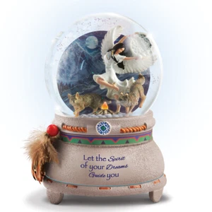 Twilight Dreamer Native Indian Glitter Water Globe Bradford Exchange - Picture 1 of 1