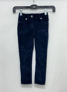 Crewcuts Girls Corduroy Pants 5 Navy Elastic Waist Skinny Pockets - Picture 1 of 6
