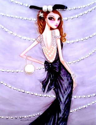 Bolsa de Regalo Grande Papiro Bella Pilar Niña en Perlas SUPER RARA ATTN: COLECCIONISTA Foto 1 de 4