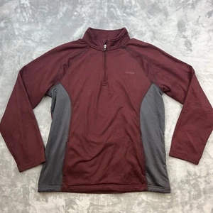 Reebok Zip Up Jacket Mens Size XL Maroon Activewear Stretch Fleece Lined - Picture 1 of 7