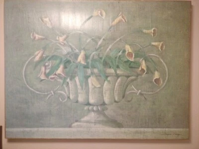 LONA CRACKLURE VIENNA AVEC FLEURS de JACQUES LAMY 48"x36" Foto 1 de 4