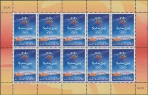 MINT 1999 SYDNEY 2000 OLYMPICS   STAMP SHEETLET OF 10 - Picture 1 of 1