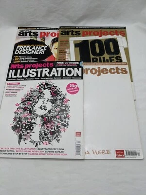 Lot Of (4) *NO CD* Computer Arts Projects Illustration Magazines 71 74 79 83 - Image 1 of 4