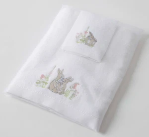 BATH TOWEL & FACE WASHER SET Some Bunny Loves You Easter New Baby Gift Shower - Picture 1 of 4