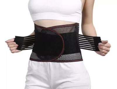 Adjustable Lower Back Brace Lumbar Support Waist Belt For Men Women Pain Relief - Image 1 of 4