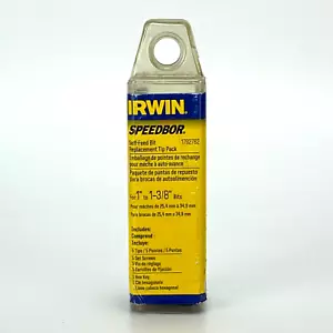 IRWIN 1792762 Speedbor Max Puntas de Autoalimentación de Repuesto Paquete de Brocas de 1" a 1-3/8" NUEVO - Imagen 1 de 3