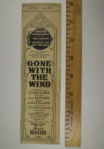 Marcador Lo que el viento se llevó - Loews Theater Ohio - RARO - 1941 - Imagen 1 de 4