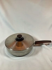 Vtg MCM Danish Modern Style Vollrath Circa 21 Saute Sauce Fry Pan w/Lid 10” - Picture 1 of 12
