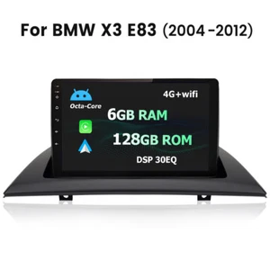 Carplay Android 13 6+128G Car Radio Stereo For BMW X3 2004-2012 GPS NAVI SWC DSP - Picture 1 of 11