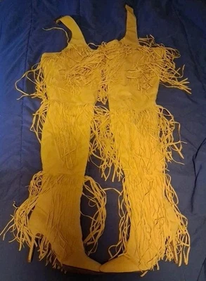 Sexy Mujeres Cinturón Hasta el Muslo Sobre la Rodilla Botas Tacones Flecos Fiesta Amarillo Bey 10.5 Foto 1 de 4