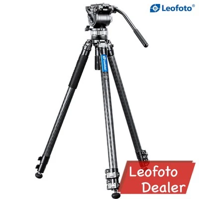 Leofoto Video Tripod Kit LVM-323C+BV-15 Carbon Fiber with 75mm Bowl - Image 1 of 4