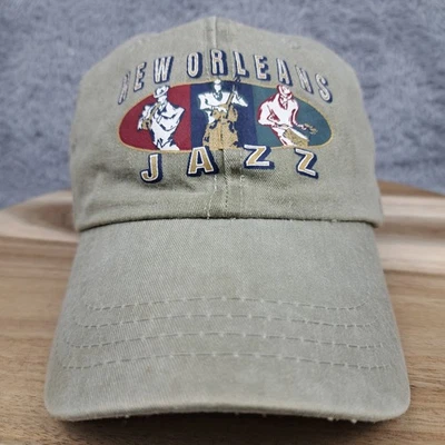 Gorra gorra vintage de Nueva Orleans con tirantes beige logotipo jazz musical nacimiento para hombre Foto 1 de 4