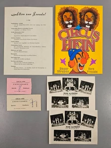 Altes original Programmheft Prospekt Zirkus HEIN 70er 80er + Eintrittskarte DDR - Bild 1 von 2