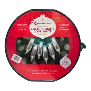 Member's Mark 250-Count Super Bright LED Mini Lights, Cool White - 56.6Ft - Picture 1 of 2