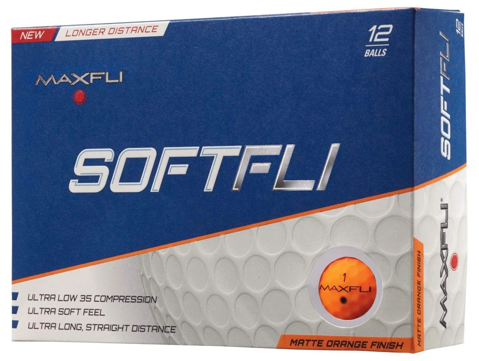 MAXFLI Softfli Matte Finish Low 35 Compression Golf Balls 24 High Vis Orange