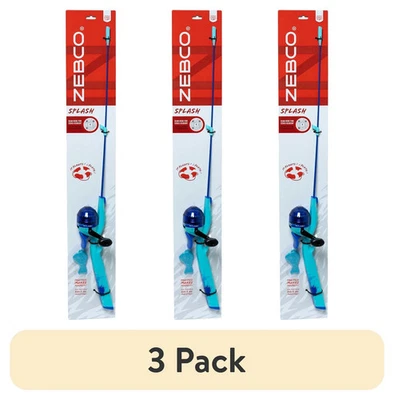 (3 pack) Zebco Kids Splash Floating Spincast Reel and Fishing Rod Combo - Image 1 of 2
