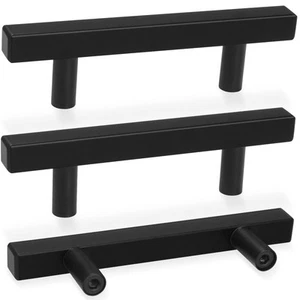 30 Pack Square Cabinet Handles Matte Black Drawer Pulls 5" Length, 3" Hole Ce... - Bild 1 von 6