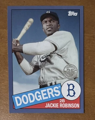 2020 Topps 1985 35th Anniversary Blue Parallel SP Jackie Robinson Dodgers #85-22 - Image 1 of 2
