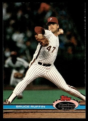 1991 Stadium Club Bruce Ruffin Philadelphia Phillies #89 - Image 1 of 2
