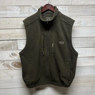 Drake Waterfowl Systems Vest Mens Large Fleece Full Zip Logo Hunting - Image 1 of 4