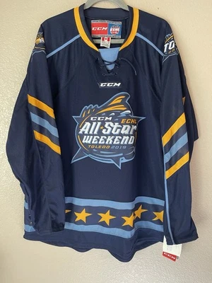 Camiseta deportiva de hockey para hombre XL NUEVA CON ETIQUETAS CCM Toledo Walleye 2019 ECHL All-Star Weekend "Aletas"  Foto 1 de 4
