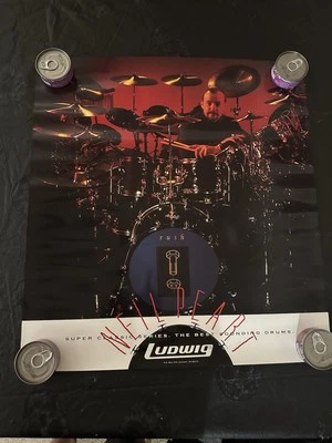 Винтажный ОРИГИНАЛЬНЫЙ плакат Neil Peart Rush Ludwig 1994 аналоги - Изображение 1 из 4