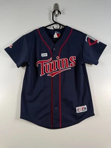 Majestic Kinder Jungen Joe Mauer #7 Minnesota Twins MLB Trikot blau Gr. Medium 16x23 - Bild 1 von 13