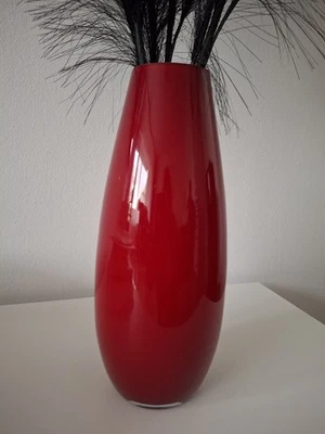 Vase Glasvase Deko rot Weihnachten Fest - Bild 1 von 4