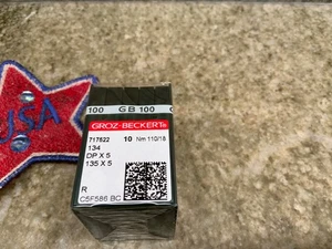 100 GROZ-BECKERT 717522  134 DPX5  135X5 10 Nm 110/18  Machine Needles - Picture 1 of 2