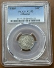 1805 DRAPED BUST DIME SILVER PCGS AU53 AU 53 4 BERRIES COIN TCCCX 1805 DRAPED BUST DIME SILVER PCGS AU53 AU 53 4 BERRIES COIN TCCCX