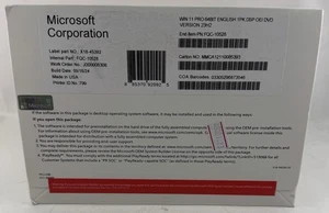 Windows 11 Pro 64Bit Inglés 1pk OEI DVD - Nuevo y Precintado - Imagen 1 de 2
