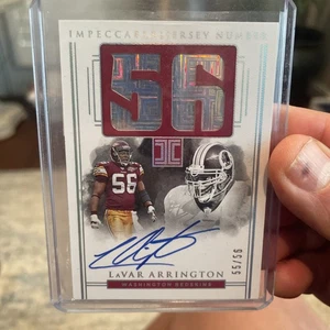 Lavar Arrington 2019 Impeccable Jersey number On Card Auto /56 Redskins🔥📈 - Picture 1 of 5