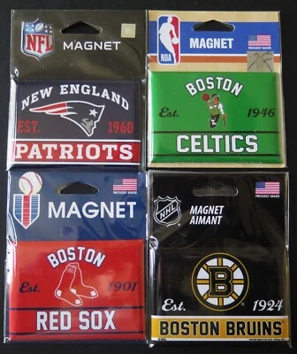 FOUR (4) BOSTON RED SOX AND OTHERS, 2.5" X 3.5" METAL MAGNETS FROM WINCRAFT - Image 1 of 4